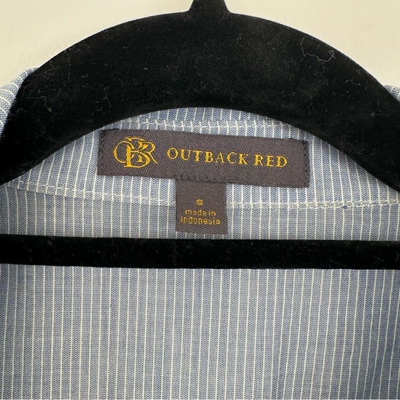 Outback Red Linen Long Sleeve Blouse Light Blue Size Small - Picture 4 of 4